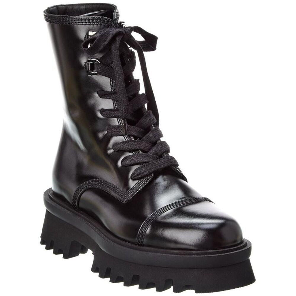 Ferragamo Kira Leather Boot, Black